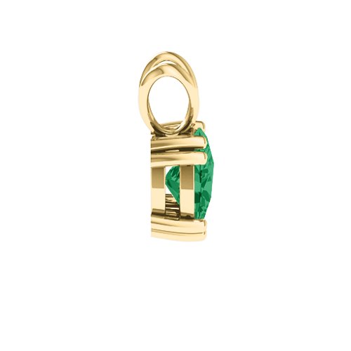 Angelic Oval Cut Pendant – 18K Gold Plated Silver with Emerald