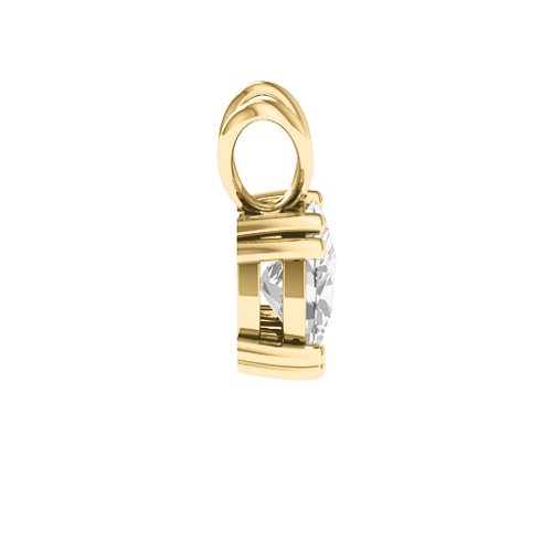 Angelic Oval Cut Pendant – 18K Gold Plated Silver with White Premium Zirconia
