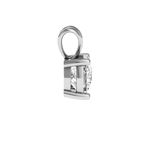Chelsea Solitaire Pendant – Sterling Silver with White Premium Zirconia