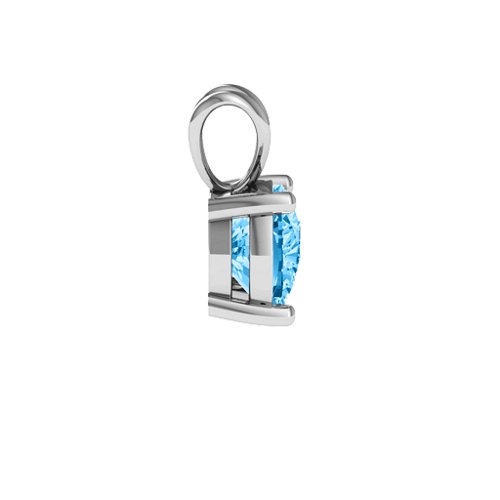 Chelsea Solitaire Pendant – Sterling Silver with Blue Topaz
