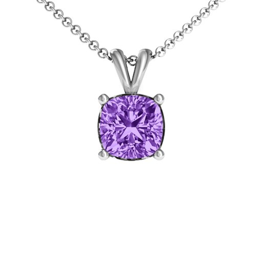 Chelsea Solitaire Pendant – Sterling Silver with Amethyst