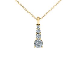 Graduated Line Pendant in 10K Solid Yellow Gold