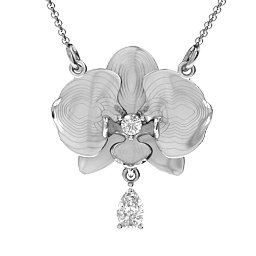 Orchid and Pear Drop Pendant