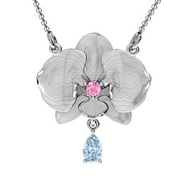Orchid and Pear Drop Pendant