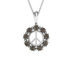 Peace Sign with Stones Pendant