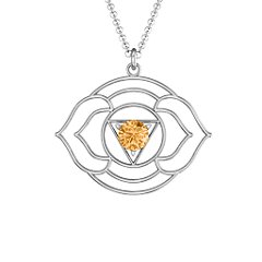 Third Eye Chakra Pendant – Sterling Silver with Citrine