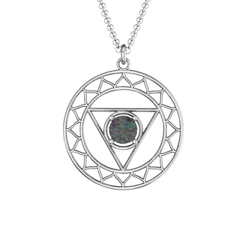 Throat Chakra Pendant – Sterling Silver with Alexandrite