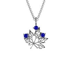 Maple Leaf with Stone Pendant