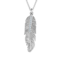 Feather with Accent Stones Pendant