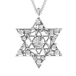 Pomegranate Branch Star of David Pendant