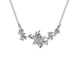 Star of David with Olive Branches Pendant