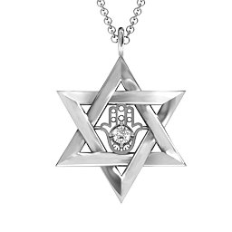 Star of David with Hamsa Pendant