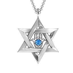 Star of David with Hamsa Pendant
