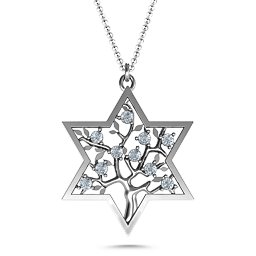 Tree of Life in Star of David Pendant