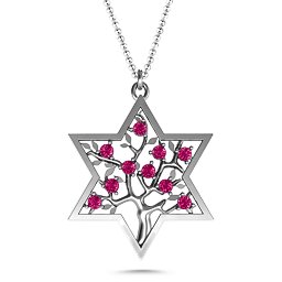 Tree of Life in Star of David Pendant
