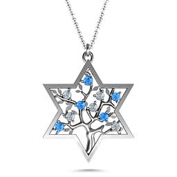 Tree of Life in Star of David Pendant