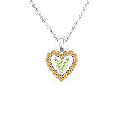 Heart in Heart Halo Pendant
