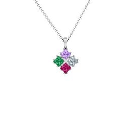 Four Stone Princess Pendant