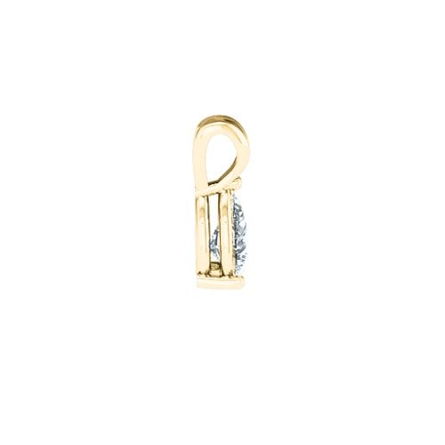 Elegant Pear Stone Pendant – 18K Gold Plated Silver with Cubic Zirconia