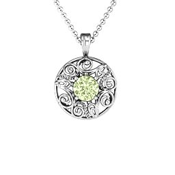Burst of Joy Pendant in 925 Sterling Silver with Peridot