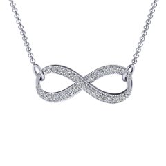 Horizontal Sparkling Infinity Pendant