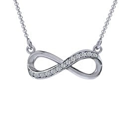 Stroke of Sparkle Horizontal Infinity Pendant