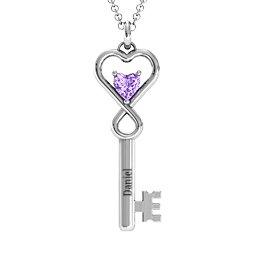 Key to Her Heart Infinity Pendant