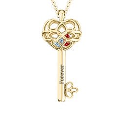 “Beautiful Blossoms” Caged Key Pendant