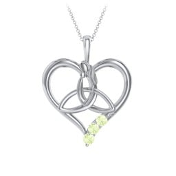 Eternal Love Celtic Trinity Knot Pendant with 1-3 Stones