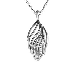 Elegant Elm Cage Leaf Pendant