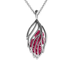 Elegant Elm Cage Leaf Pendant