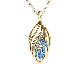 Elegant Elm Cage Leaf Pendant