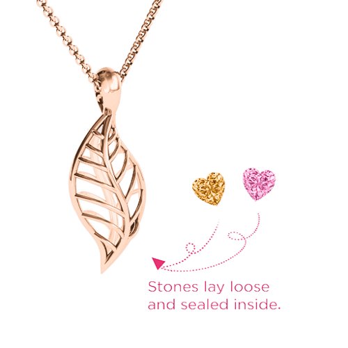Mini Encourage-Mint Cage Leaf Pendant