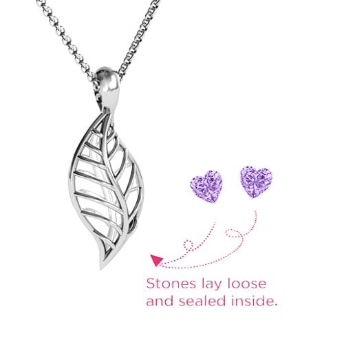 Mini Encourage-Mint Cage Leaf Pendant