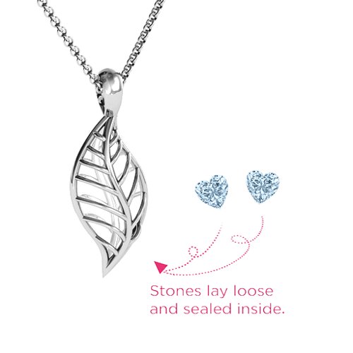 Mini Encourage-Mint Cage Leaf Pendant