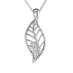Encourage-Mint Cage Leaf Pendant