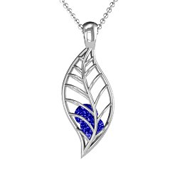 Encourage-Mint Cage Leaf Pendant