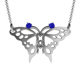 Butterfly Mom Birthstone Necklace