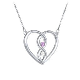 Entwined Infinity Heart Necklace