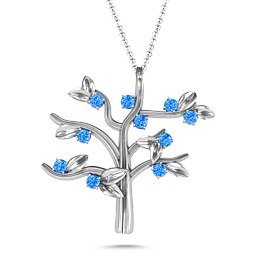 Family Forever 10-Stone Family Tree Necklace