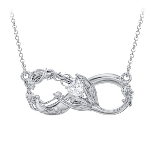 Magical Mermaid Infinity Necklace – Sterling Silver with Cubic Zirconia