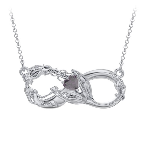 Magical Mermaid Infinity Necklace – Sterling Silver with Alexandrite