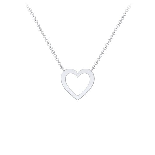 Sterling Silver Cutout Heart Pendant