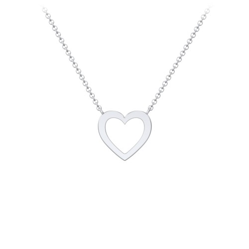 Sterling Silver Cutout Heart Pendant – Sterling Silver
