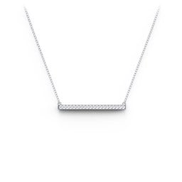 Horizontal Bar Necklace with Gemstones