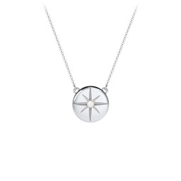 Disc Pendant with Star Set Gemstone