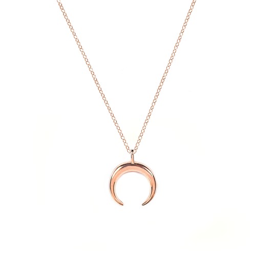 Crescent Horn Pendant – 10K Rose Gold