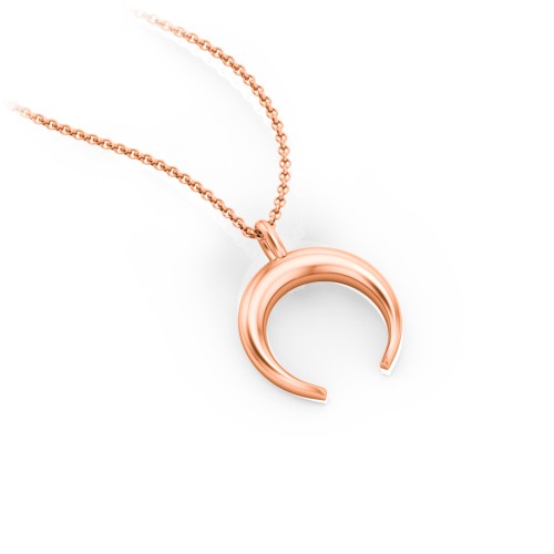 Crescent Horn Pendant – 10K Rose Gold