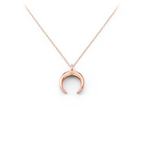 Crescent Horn Pendant – 10K Rose Gold