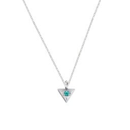 Triangle Pendant with Gemstone